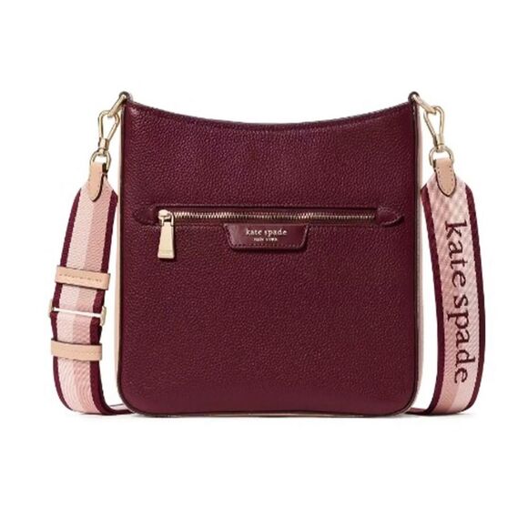 Kate Spade Hudson Colorblock Messenger Bag in Cherry Juice - Picture 1 of 12